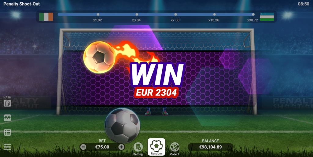 penalty shoot out выигрыши